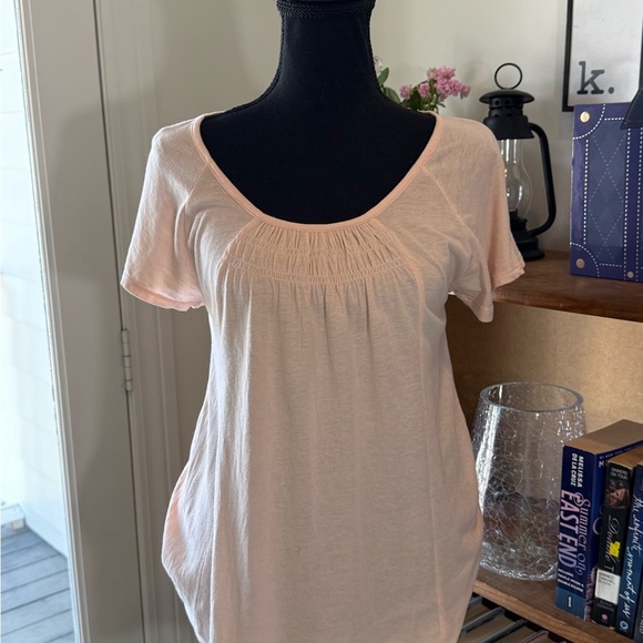 GAP Orange Ruched Short Sleeve Blouse - Picture 1 of 6